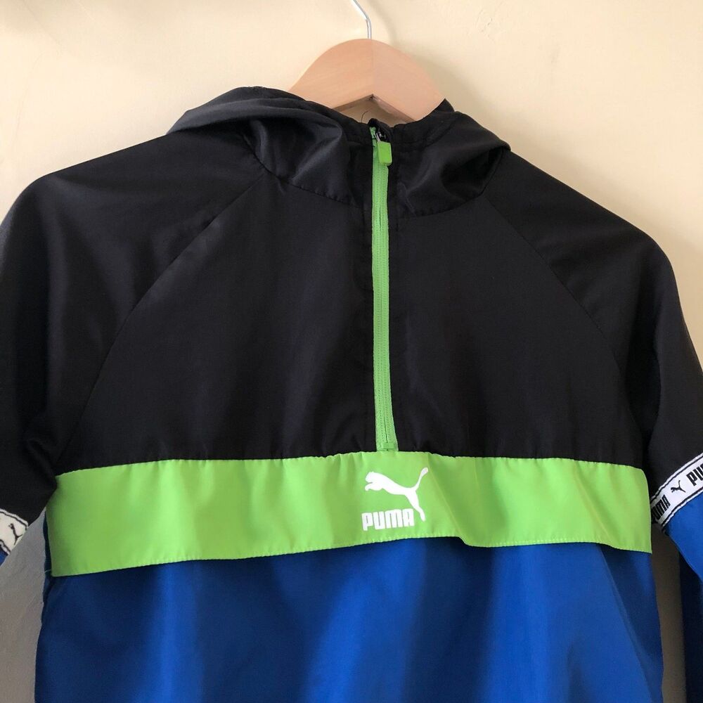 Puma Hooded Windbreaker Quarter Zip Size M 10 - 12 Youth